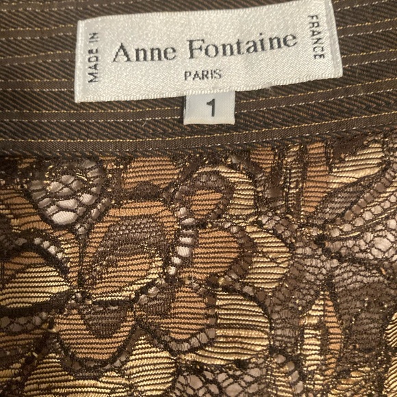 Anne Fontaine Sheer Lace Blouse - Picture 4 of 7
